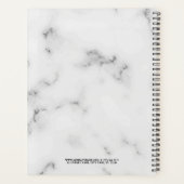 Wit Marmer Custom Logo Professioneel Planner (Achterkant)