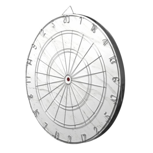 Wit marmer dartbord (Voorkant Rechts)