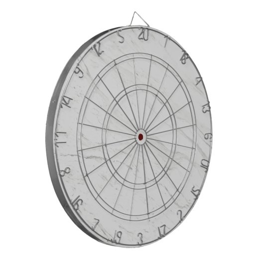 Wit marmer dartbord (Voorkant Links)