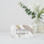 Wit Marmer | edelsteen Visitekaartje (Staand voorkant)