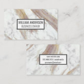 Wit Marmer | edelsteen Visitekaartje (Voorkant / Achterkant)