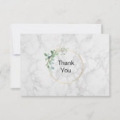 Wit marmer Eenvoudig  Bedankkaart (Voorkant)