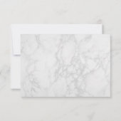 Wit marmer Eenvoudig  Bedankkaart (Achterkant)