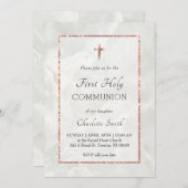 wit marmer Eerste Heilige Communie Kaart (Voorkant / Achterkant)