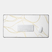 Wit marmer elegant bureaumat (Keyboard & Muis)