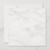 Wit Marmer Elegant Goud Splash Modern Monogram Notitiekaartje (Achterkant)