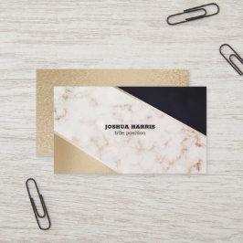 Wit marmer en glitter visitekaartje