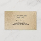 Wit marmer en glitter visitekaartje (Achterkant)