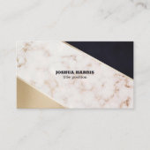 Wit marmer en glitter visitekaartje (Voorkant)