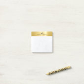 Wit Marmer En Goud Elegante Eenvoudige Sjabloon Post-it® Notes (Op bureau)