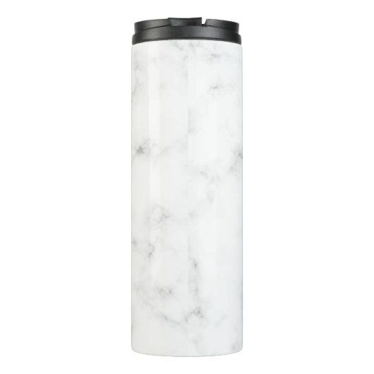 Wit Marmer en Goud Geometrische Vlinder Gooi Pi Thermosbeker (Achterkant)