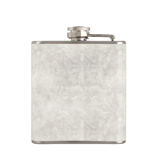 Wit marmer en gouden olifant Elegant Monogrammed Heupfles (Achterkant)