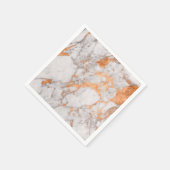 Wit marmer en koperen papieren servetten (Hoek)