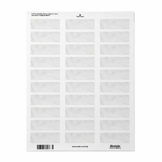 Wit Marmer Etiket (Full Sheet)