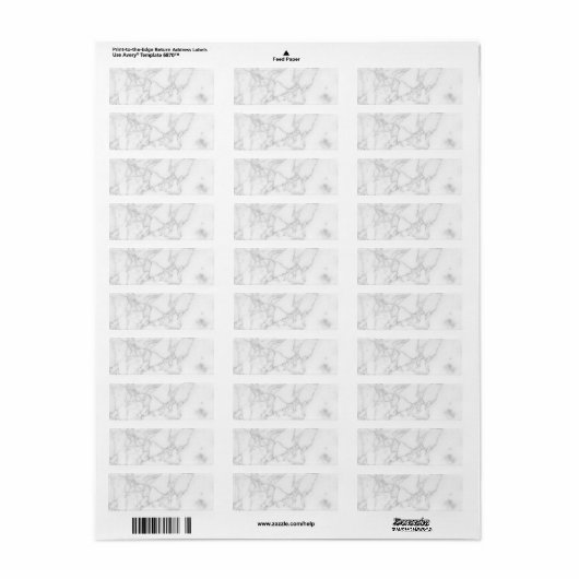 Wit Marmer Etiket (Full Sheet)