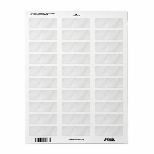 Wit Marmer Etiket (Full Sheet)