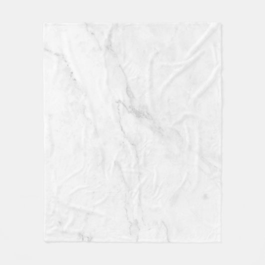 Wit Marmer Fleece Deken (Voorkant)
