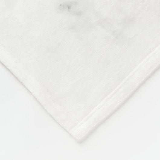 Wit Marmer Fleece Deken (Hoek)