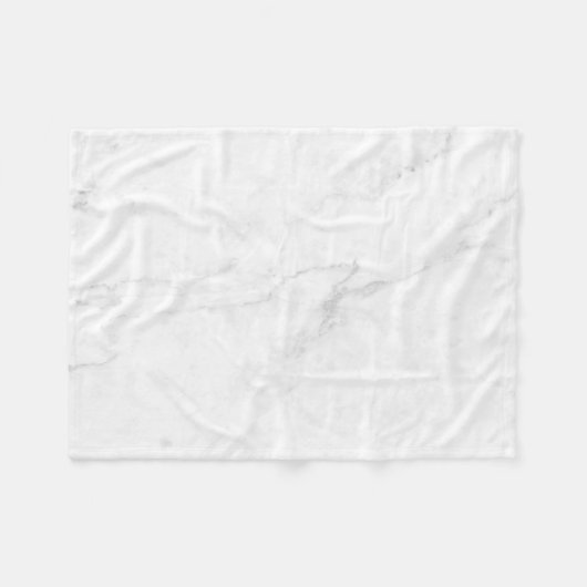 Wit Marmer Fleece Deken (Voorkant (Horizontaal))