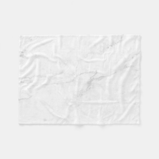 Wit Marmer Fleece Deken (Voorkant (Horizontaal))