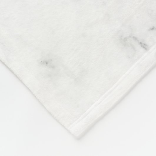 Wit Marmer Fleece Deken (Hoek)