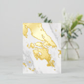 Wit Marmer Folie Feestdagen Briefkaart (Staand Voorkant)