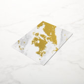Wit Marmer Folie Feestdagen Briefkaart (Gedraaid)