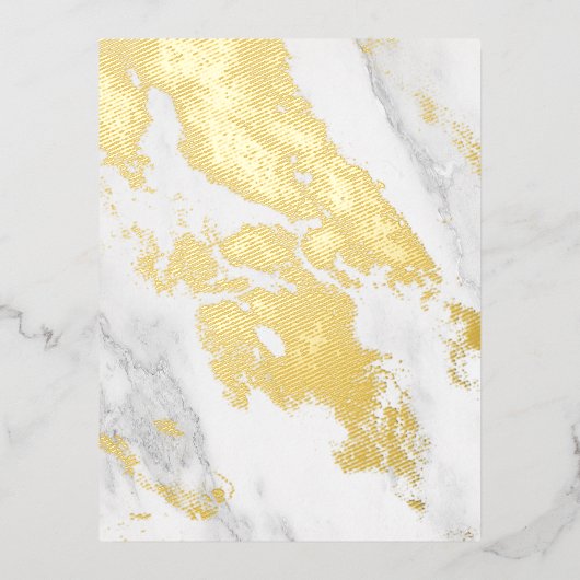 Wit Marmer Folie Feestdagen Briefkaart (Voorkant)