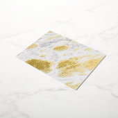 Wit Marmer Folie Feestdagen Briefkaart (Gedraaid)