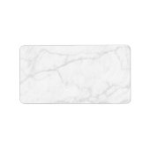 Wit Marmer | Gepersonaliseerd leeg adres Etiket (Voorkant)