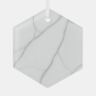 Wit Marmer Glas Ornament