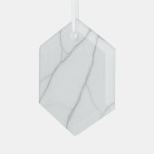 Wit Marmer Glas Ornament (Voorkant links)