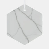 Wit Marmer Glas Ornament (Achterkant)