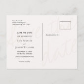 Wit marmer goud Bewaar de datum Aankondigingskaart (Achterkant)