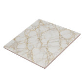 Wit Marmer Goud Naadloos Luxe Textuur Tegeltje (Zijkant)