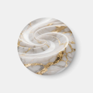 Wit Marmer Goud Wervelpatroon Magneet