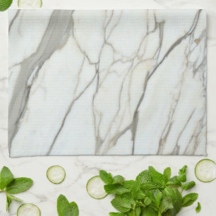 Wit marmer graniet luxe natuurlijke textuur theedoek