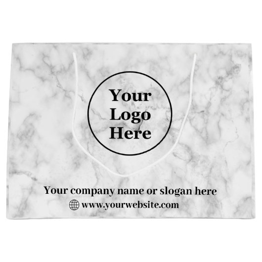 Wit marmer groot cadeauzakje (Voorkant)