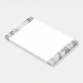 Wit marmer ingelijst bericht het merkt op post-it® notes (Schuin)