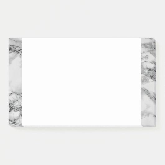 Wit marmer ingelijst bericht het merkt op post-it® notes (Voorkant)