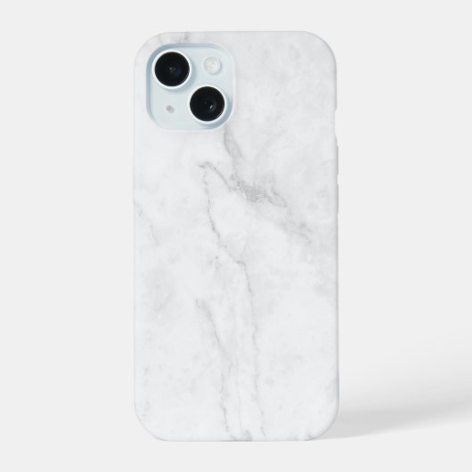 Wit Marmer iPhone 15 Case (Achterkant)