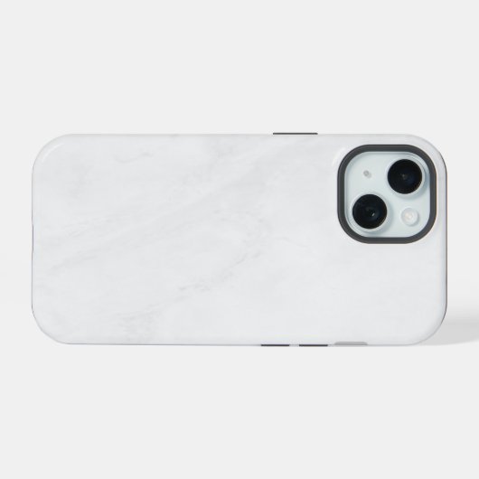 Wit Marmer iPhone 15 Case (Achterkant horizontaal)