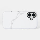 Wit Marmer iPhone 16 Hoesje (Achterkant horizontaal)