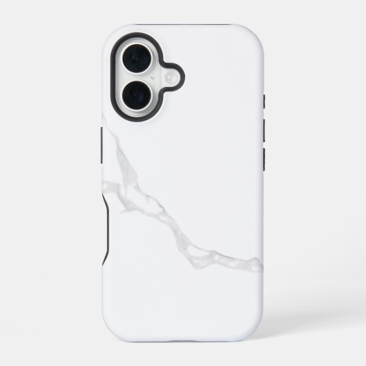 Wit Marmer iPhone 16 Hoesje (Achterkant)