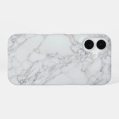 Wit Marmer iPhone 16 Hoesje (Achterkant horizontaal)