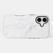 Wit Marmer iPhone 16 Hoesje (Achterkant horizontaal)
