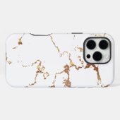 Wit Marmer iPhone Hoesje (Achterkant horizontaal)