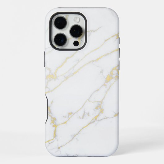 Wit Marmer iPhone Hoesje (Achterkant)