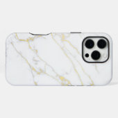 Wit Marmer iPhone Hoesje (Achterkant horizontaal)