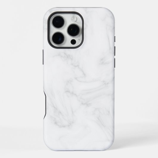 Wit Marmer iPhone Hoesje (Achterkant)
